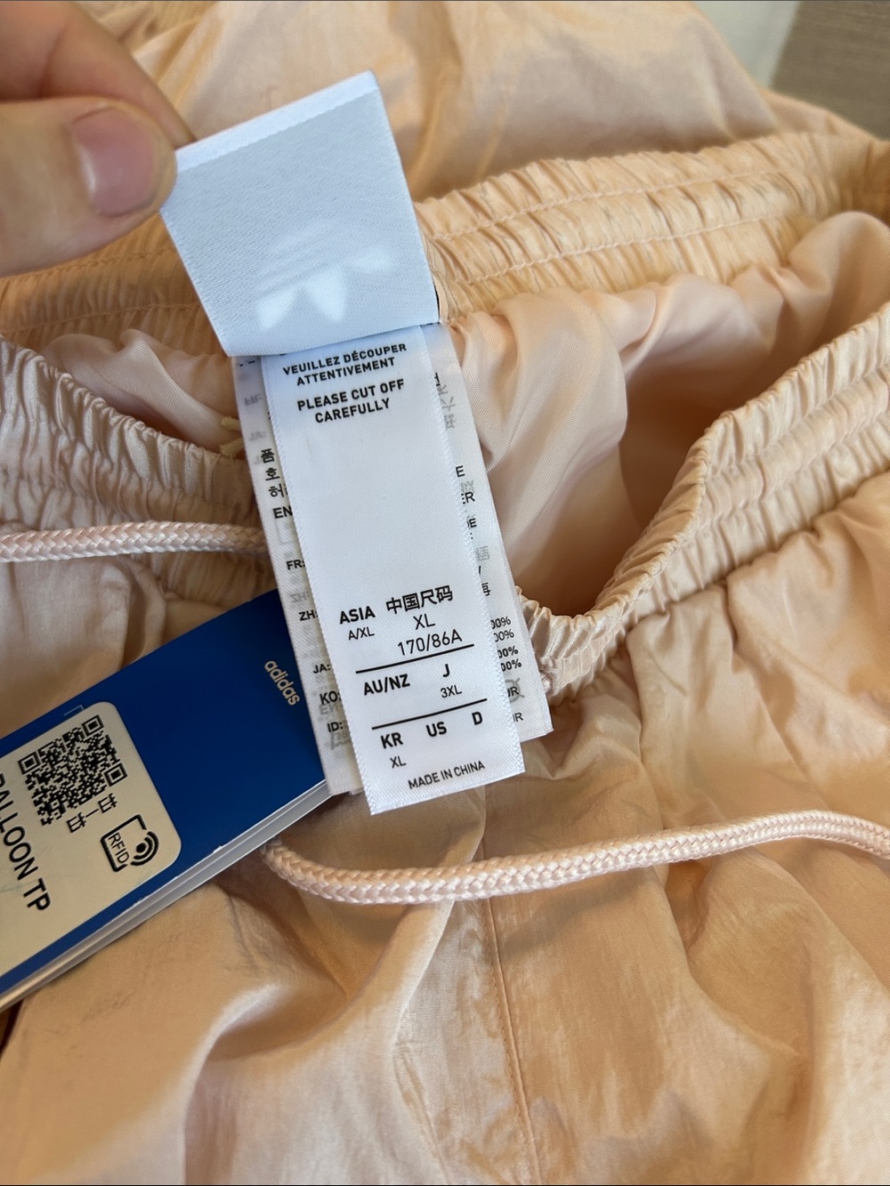 NWT Adidas Adilenium 5.0 Balloon Track Pants XLarge Wonder Quartz Blush Pink - Picture 6 of 7
